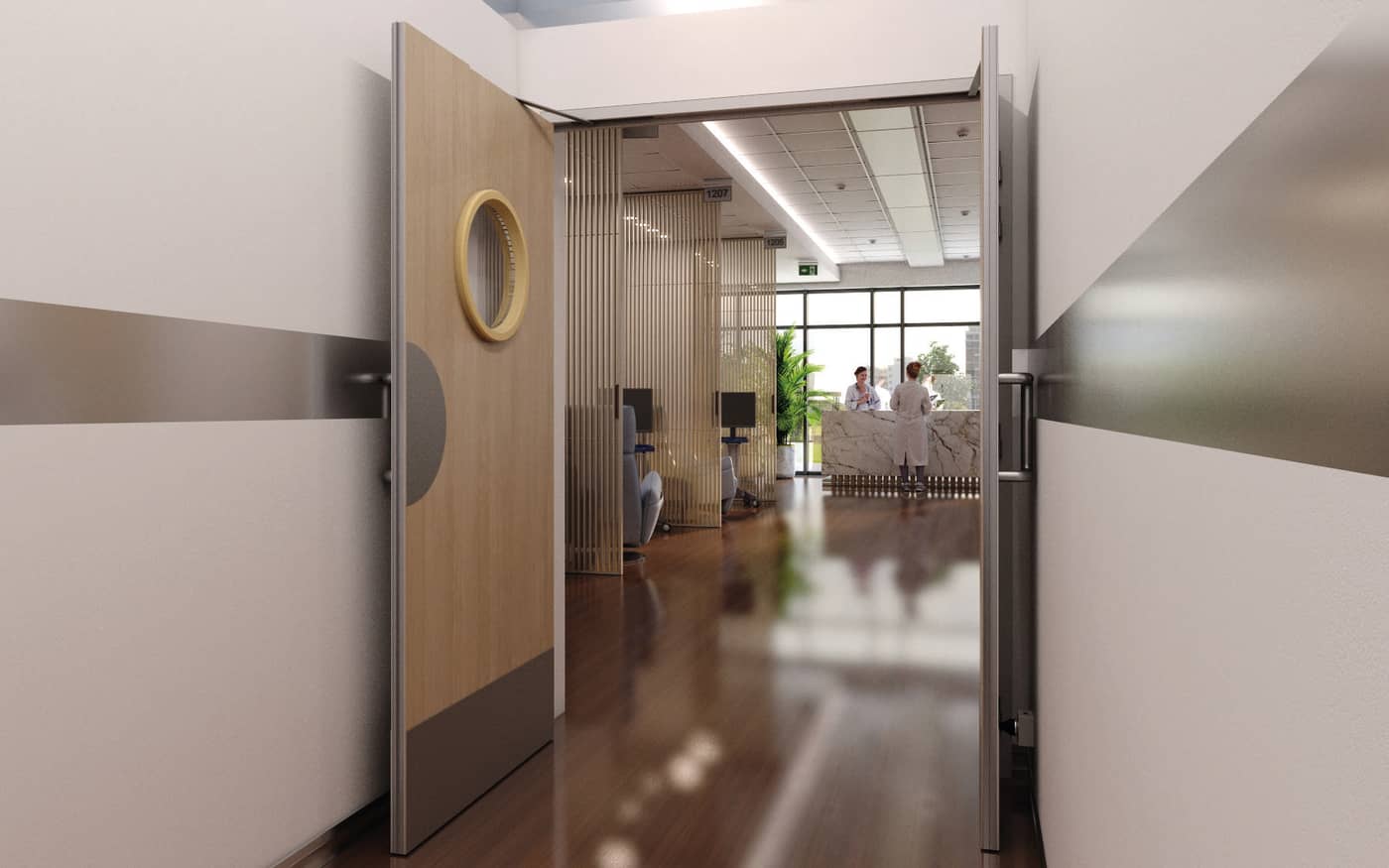 Jeld-Wen présente son bloc-porte avec ferme-porte encastré Multigenius